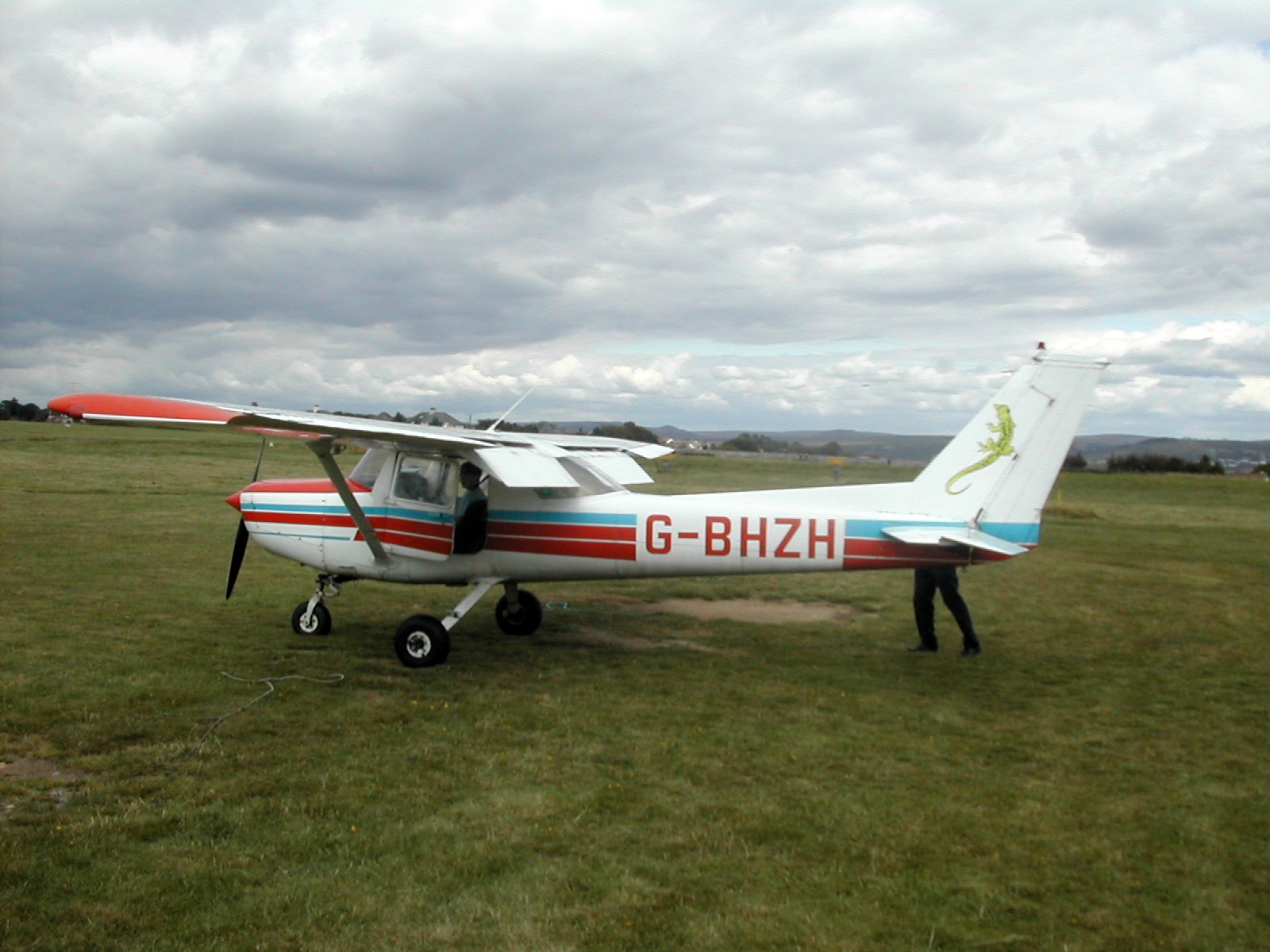Me sat in the cockpit, on my introductory flight - still with the lizard on the tail here! additional image 1