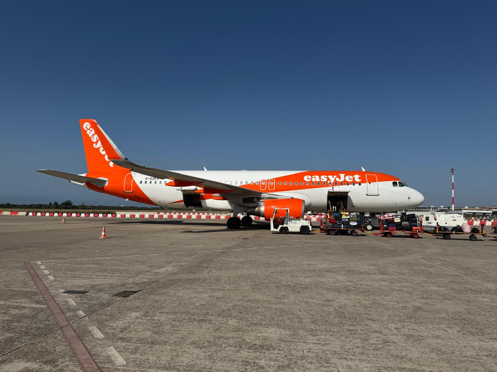 An easyJet A320 at Reus