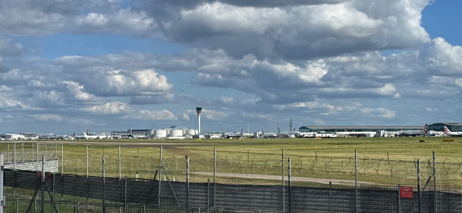 Heathrow from the flightline bus